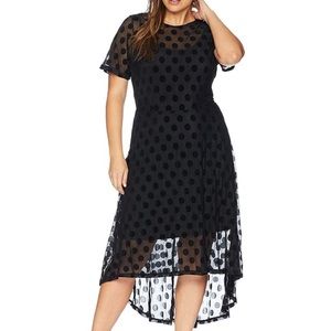 High low polka dot dress